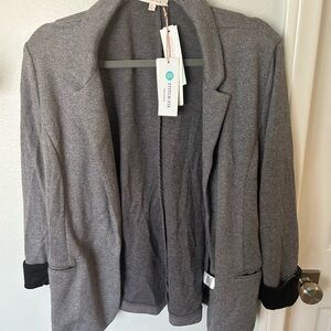Skies are blue Asa knit blazer size 8. Light gray XL. Stitch fix